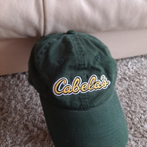 Cabelas green snap back truckers hat - Picture 3 of 11